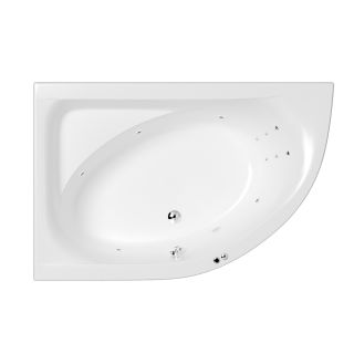 Гидромассажная ванна WHITECROSS Aquarella 0108.170110.100.LINE.CR левая 170x110 см Line хром